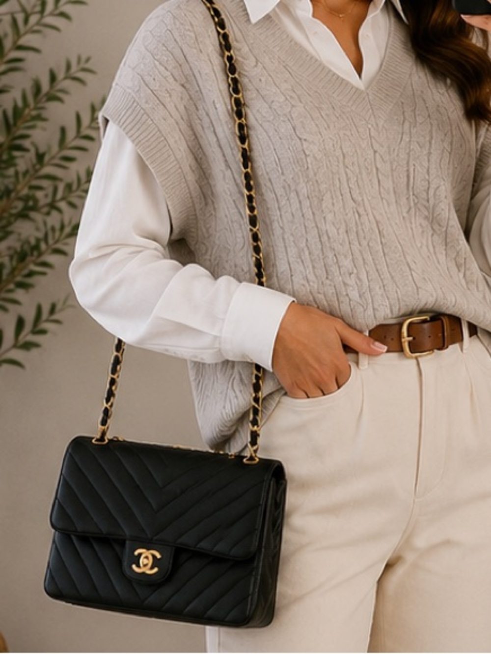 Chanel V Stitch Coco Mark Chain Shoulder 3аа Black Leather Ladies CHANEL